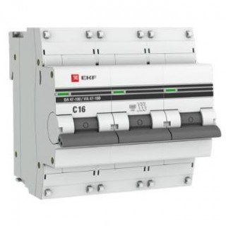 Автоматический выключатель ВА 47-100, 3P 25А (C) 10kA EKF PROxima