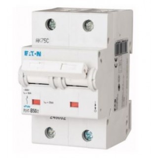 Автоматический выключатель PLHT-D50/2, 2P, 50A, ХАР-КА D, 25KA, 3M