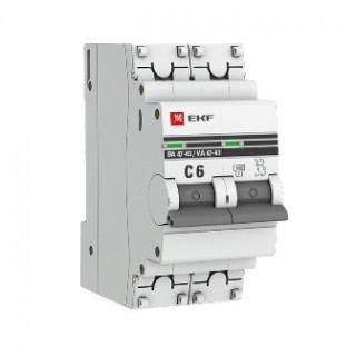 Автоматический выключатель ВА 47-63, 2P 25А (C) 4,5kA EKF PROxima