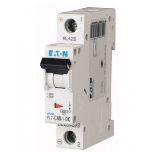 Автоматический выключатель PL7-C40/1-DC, 1P, 40A, ХАР-КА C, 10KA, 250VDC, 1M