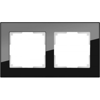 Рамка на 2 поста WL01-Frame-02 черный