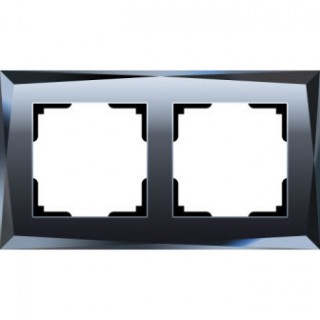 Рамка на 2 поста WL08-Frame-02 черный